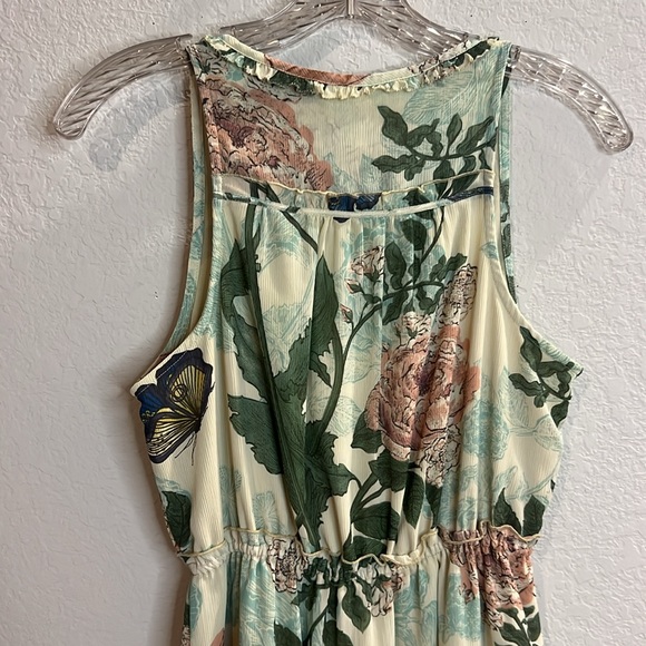 Anthropologie Maeve floral dress women's size 2 ruffle spring wedding butterfly - Picture 6 of 7